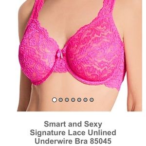 Smart & Sexy Lace Hot Pink Bra 36DD
